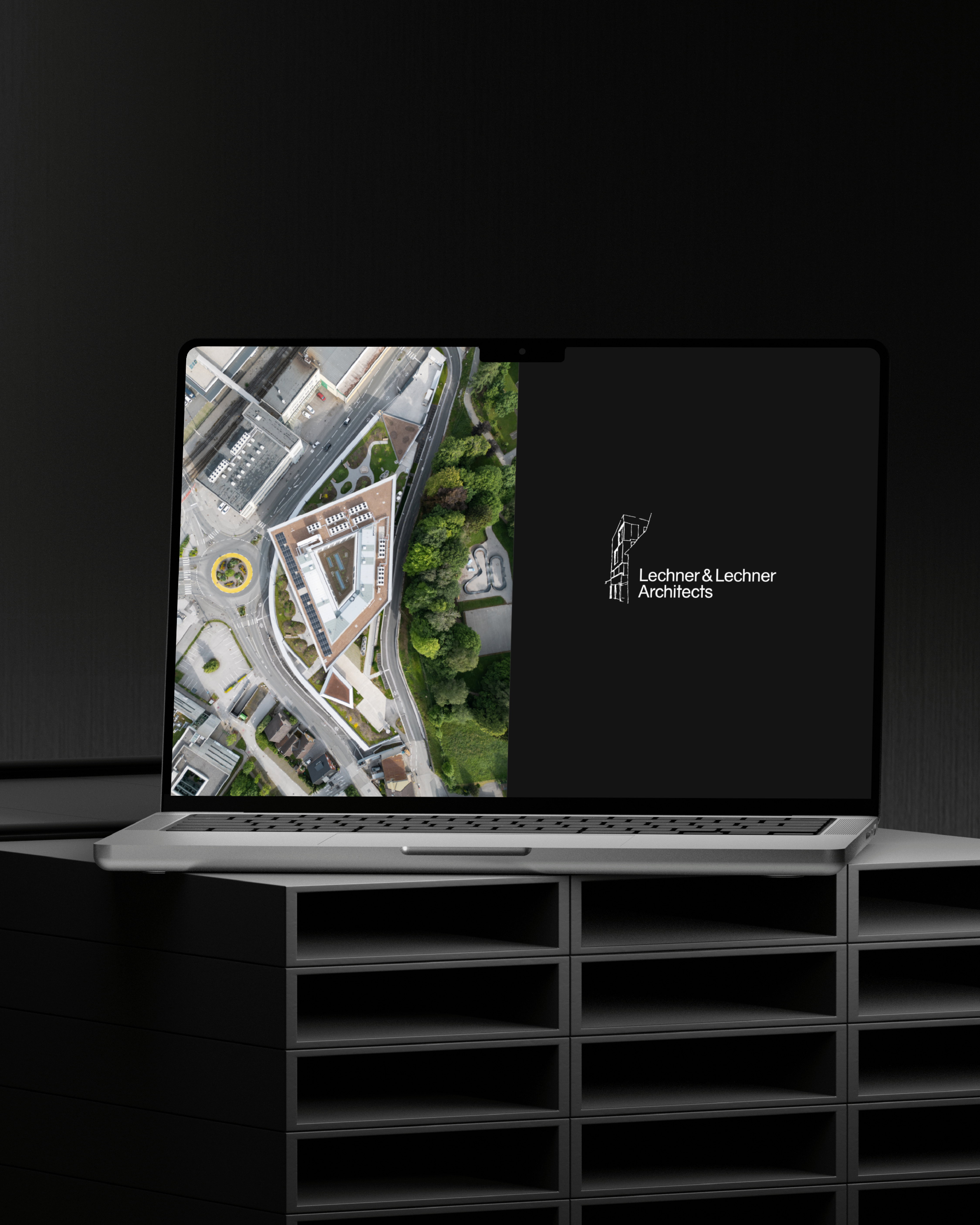 Website-Design für Lechner & Lechner Architects – moderne digitale Präsentation mit Architekturvisualisierung.